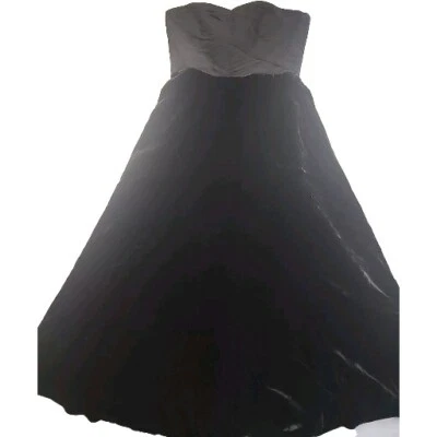 Ralph Lauren Vestido Negro Sin Tirantes Impresionante# Vestido Vintage Foto 1 de 4