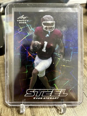 Evan Stewart 2024 Leaf Trinity Steel lazer /99  Ssp - Image 1 of 2