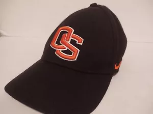 OS Beavers One Size Fit Flex Hat Black/Orange trucker ball cap - Picture 1 of 3