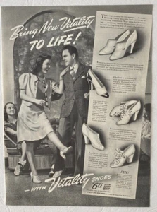 Vitality Shoes Vintage Print Ad 1948 Lady Man - Picture 1 of 2