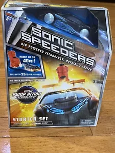 NEW Sonic Speeders Pump Action Starter Set with Black Car Blue Flames - Picture 1 of 3