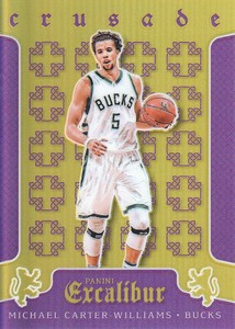 2015-16 Panini Excalibur Crusade Purple #12 Michael Carter-Williams 57/60 Bucks