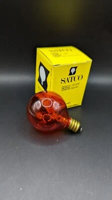 Satco S3836 10 Watt Transparent Amber 1-1/2 in. Dia. 120 Volt Candelabra Base - Image 1 of 4