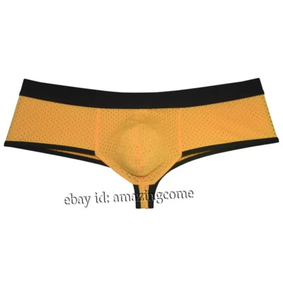 Calzoncillos de bikini hipster brasileños con tanga boxer descarados con agujeros para respirar para hombre Foto 1 de 4