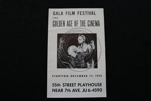 1954 DECEMBER 17 GOLDEN AGE OF THE CINEMA GALA FILM FESTIVAL FOLD-OUT - K 1931 - Picture 1 of 6