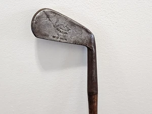 ANTIQUE HOYLAKE SPECIAL MID IRON HICKORY STICK GOLF CLUB RIGHT HAND 39 1/2 INCH - Picture 1 of 24