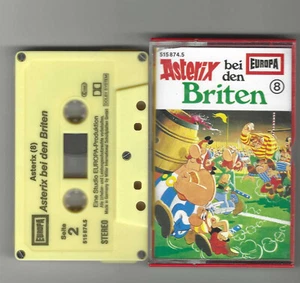 MC Kassette Asterix, Folge 8 Bei den Briten, gr. Fenster gelbe Kassette 5 x gesr - Foto 1 di 1
