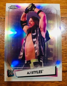 AJ Styles 2021 WWE Topps Chrome Trading Card Refractor #1 - Picture 1 of 1