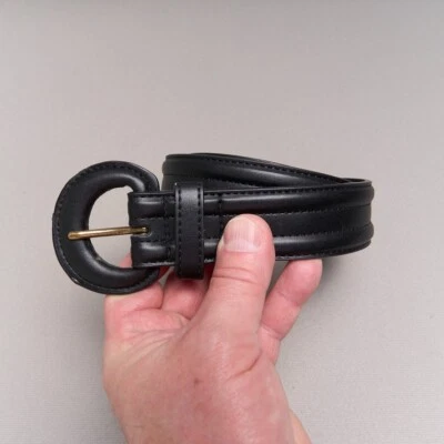 Cinturón Gap Mujer 30 Cuero Negro 1.38" Hebilla Cubierta 2021 Foto 1 de 4