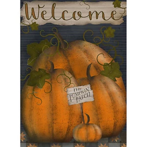 Parche Calabaza Toland Bienvenida 12.5 x 18 Americana Otoño Otoño Jardín Bandera - Imagen 1 de 4