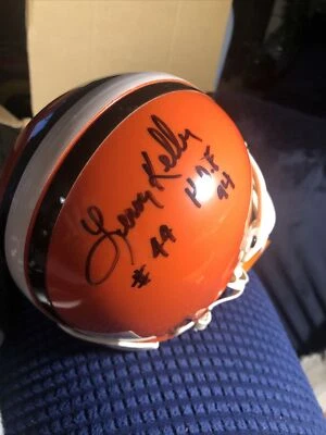 Mini casco autografiado Leroy Kelly Cleveland Browns con #44 y patio 94 Foto 1 de 4