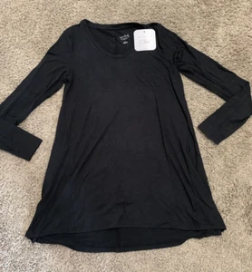 NWT! Isabel Maternity Black Long Sleeve Top/Shirt - Size Small - Picture 1 of 5