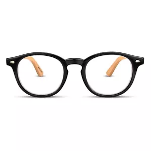 Gafas de lectura redondas con marco de bambú de la mejor calidad para mujer retro elegantes tramposos - Imagen 1 de 27