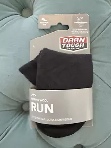 Women’s DARN TOUGH Black Running Socks Ultra-Lightweight Small 4.5-7 Made In USA - Picture 1 of 4