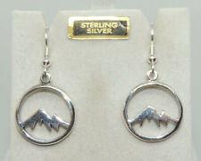 Sterling Silver Mountain Scene Wire Earrings  (17723)