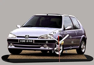 AUTO PEUGEOT 106 S16 -02, AUTO IN OROLOGIO MINIATURA - Bild 1 von 1