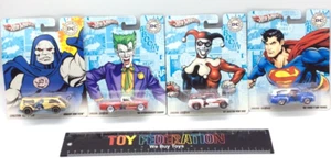 LOT OF 4 Hot Wheels DC Comics Original Cars - Darkseid, Joker, Harley, Superman - Picture 1 of 6