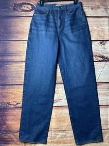 Madewell Jeans Womens W26 Blue Denim Baggy Straight Cotton Hemp Trendy Hip NEW - Picture 1 of 12