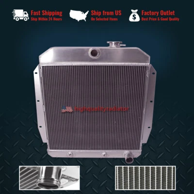 3Rows All Aluminum Radiator For 1955-1959 Chevrolet Truck AT Foto 1 de 4