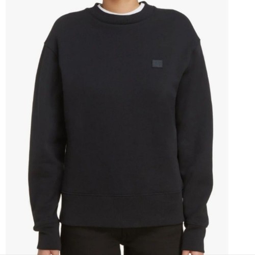 Felpa girocollo Acne Studios nera con logo taglia XS