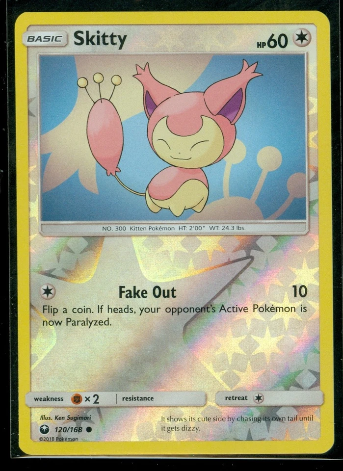 Pokemon SKITTY 120/168 - Celestial Storm - Rev Holo - MINT - Image 1 of 1