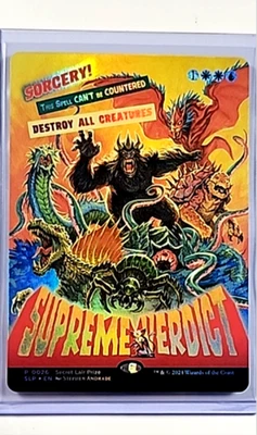 MTG Magic the Gathering SLP Secret Lair Showdown Foil Promo #26 Supreme Verdict - Image 1 of 2