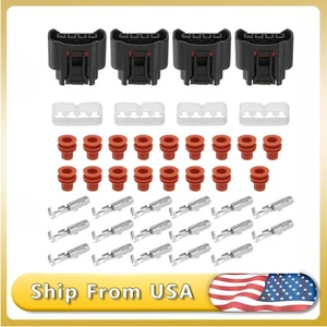 4Pcs Car Ignition Coil Plug Connector Fits For Toyota Lexus Camry Yaris Pickup - Picture 1 of 13