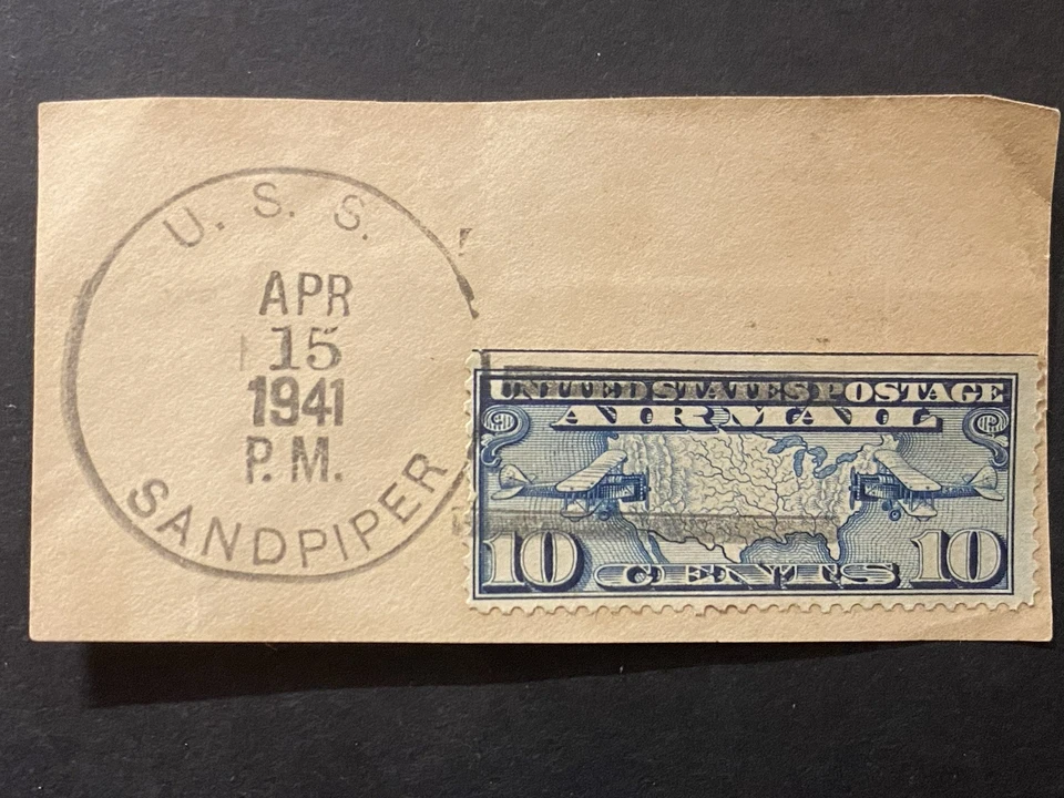 SCOTT C7 1926 10 CENT Cover Piece from the USS Sandpiper. - Image 1 of 2
