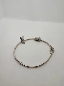 Pandora 9" Bracelet & Taras Dairy Frankenmuth Theme Charms - Picture 1 of 8