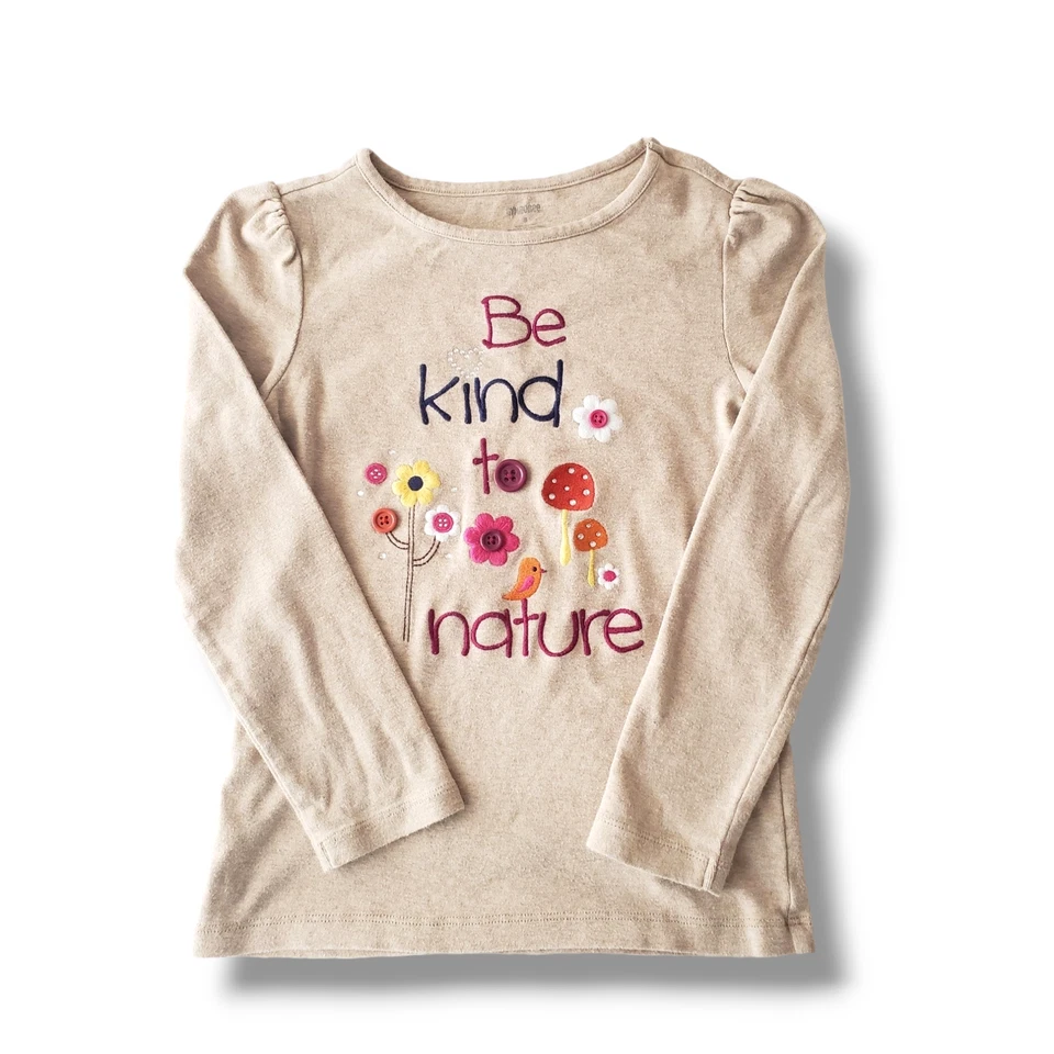 Camisa Gymboree Niñas 8 Moda Zorro Avena Tipo Naturaleza Manga Larga Foto 1 de 3