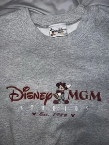 Vintage 2000s Disney MGM Studios Walt Disney World Grey Crewneck Sweatshirt XXL - Picture 1 of 6