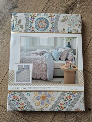 NEU Pip Studio Bettwäsche 135x200 Ornamento Ramo Weiß Blau White Blumen Blüten - Bild 1 von 4