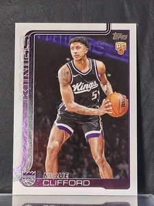 Nique Clifford Sacramento Kings 2025-26 Topps Basketball #224 RC - Bild 1 von 2