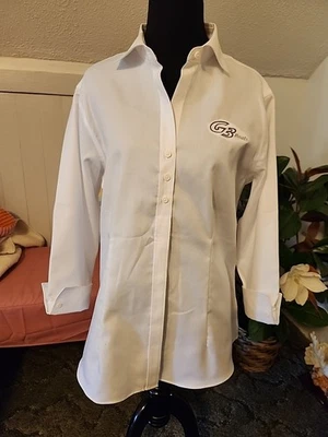 Red House L Large 3/4 Sleeve, Non Iron White Shirt, Top blouse.New - Image 1 of 4