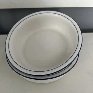 SET AUS ZWEI LENOX CHINASTEIN BLAU NADELSTREIFEN 6 1/4" MÜSLISCHALEN/SUPPENSCHÜSSELN - Bild 1 von 3