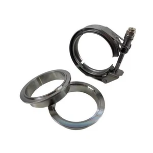 @ V Band Schelle + Anschweißringe Set  2,75"  70mm Vr6 16V G60 S2 1,8T  Turbo@ - Bild 1 von 2