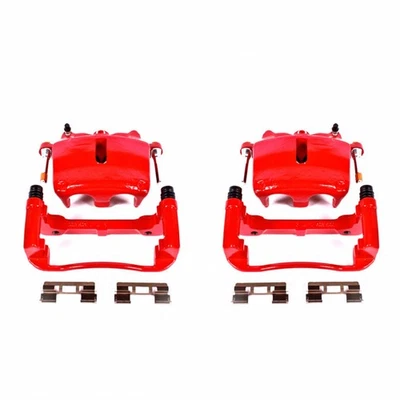 Power Stop Brake Calipers For Ford F-150 2005-2008 | Front | Red w/Brackets Pair - Imagem 1 de 4