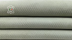 LIGHT GREEN VINTAGE LOOK SNAKE PRINT ON Lambskin Leather hide 8+sqf 1.0mm #C6691 - Picture 1 of 7
