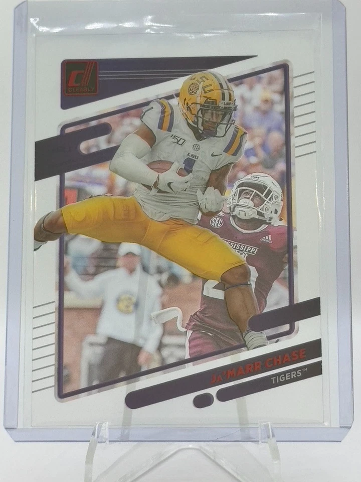 2023 Panini Chronicles Clearly Donruss Draft Picks Ja'Marr Chase Red 9/149 #7 - Image 1 of 2