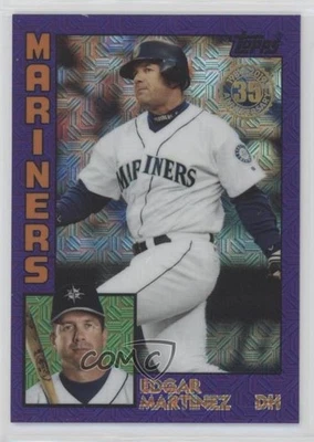 2019 Update Silver Pack 1984 Topps Baseball Chrome Purple /75 Edgar Martinez HOF - Image 1 of 2