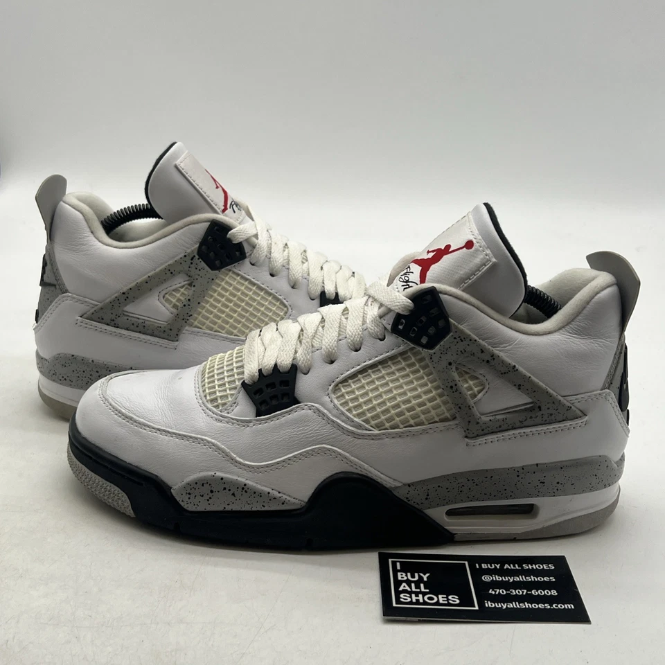 Talla 9 - Air Jordan 4 Retro OG Medio Blanco Cemento (840606-192) Foto 1 de 4