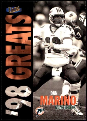Dan Marino 1998 Ultra #367 迈阿密海豚队 NFL 阅读免费送货亲笔签名 Den — 第 1/2 张图片