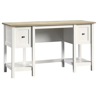 Sauder Cottage Road Wood Computer Desk in Soft White - Image 1 of 4