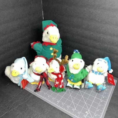批量 If 6 2010 - 15 Aflac MACY’S Holiday Winter 毛绒鸭 带标签 破损 声音 — 第 1/4 张图片