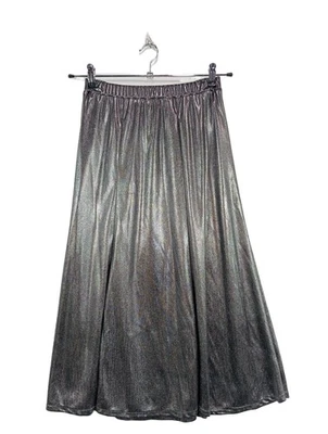 MODELLY Falda de talle alto Mujeres Falda Talla EU 38 color plata brillante - Imagen 1 de 4