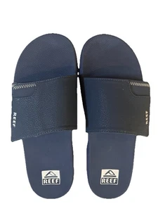 Sandalias Reef Fanning Slide para hombre talla 12 azul marino abridor de botellas zapatos cómodos - Imagen 1 de 9