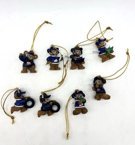 NASCAR Jeff Gordon Mark Martin Bear Pit Crew Mini Christmas Tree Ornament Lot 8 - Picture 1 of 13
