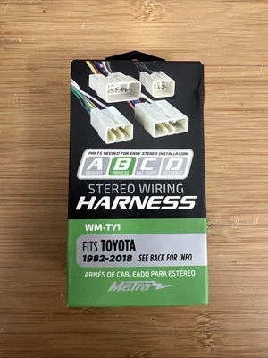 Arnés de cableado estéreo Metra WM--TY1 para Toyota 1982-2018 nuevo ¡ENVÍO GRATUITO! Foto 1 de 3