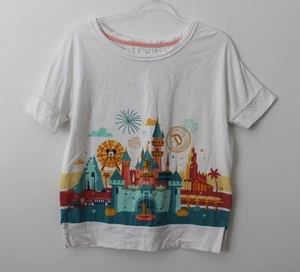 Disney Parks Damen Disneyland Resort Park Icons Schloss Shirt weiß Größe XS gebraucht - Bild 1 von 5