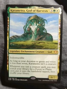 Como Nuevo/Casi Como Nuevo, Inglés - 1 x Magic The Gathering Karametra, Dios de las Cosechas - Lámina Nacida del - Imagen 1 de 2